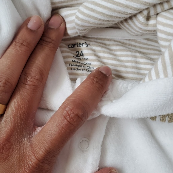 *SOLD* Bear Hooded Fleece OnePiece - Picture 3 of 3